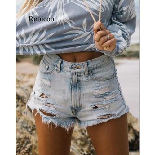 Women Jeans Shorts 2020 Summer Fashion Sexy Hole Tasel Shorts for Women Girls Ladies Clothes Denim Shorts