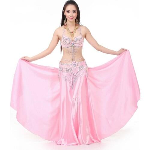 3 PCS Belly Dance Costume Sets for Competition Long Beads Oriental Dance Costume Belly Dance Dress Ladies Indian Dance Clothes 9