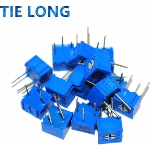 10pcs 3362P series resistance 101 201 501 102 202 502 103 Trimpo Trimmer Potentiometer 3362 500R 1K 2K 5K 10K 20K 50K 100K