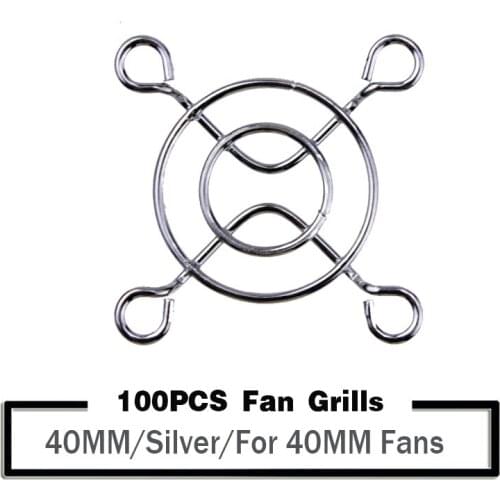 100 Pieces 40mm 3D Printer Silver Fan Bracket DIY 40*40mm Fan Shield Makerbot Sleeve Fitting Heat Shield Fan Protective Cover