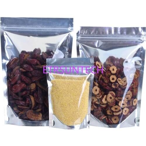 13*18cm 2000pcs Reusable Stand up Translucent Aluminium foil Bag Grip seal