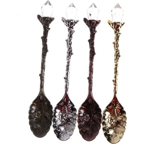 2021 New Small Spoon Sugar Vintage Flower Ice Cream Cake Teaspoon Spoon Coffee Spoon