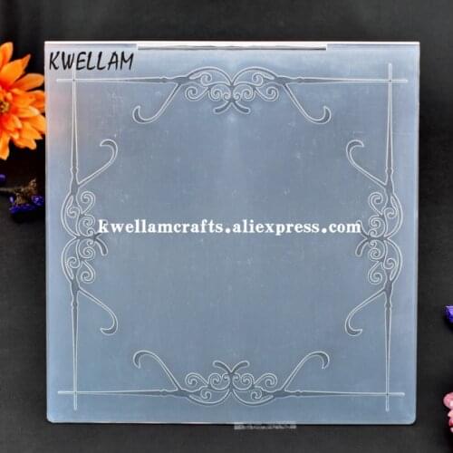 Larger Size Leaves Plastic Embossing Folder For Scrapbook DIY Album Card Tool Plastic Template 20.2x20.7cm KW7110832