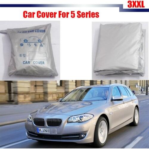 Cawanerl Car Cover Sun Shade Sun Shield Anti-UV For BMW 5 Series Rain Sun Snow Resistant Cover Car-Styling