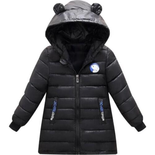 Baby clothes girls boys autumn hooded 1-7T kids warm jacket child winter snowsuits infant long style down cotton padded coat