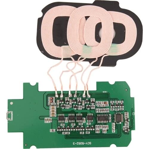 DIY 3-Coils PCBA For Samsung Galaxy S7 S8 IPhone 8 X Wireless Charging Board 10W Fast Qi Standard Charging