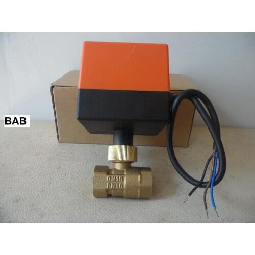 DN15(G 1/2") AC220V Electric Actuator Motorized Controller Brass Ball Valve/Three wire two control 2 way Brass Motorized Valve