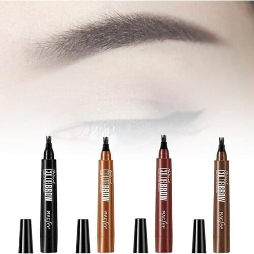 Eyebrow Pencil Tattoo Eyebrow Pen Waterproof Fork Tip Eyebrow Pencil Long Lasting Nude Fine Sketch Liquid Eye Brow Pencil