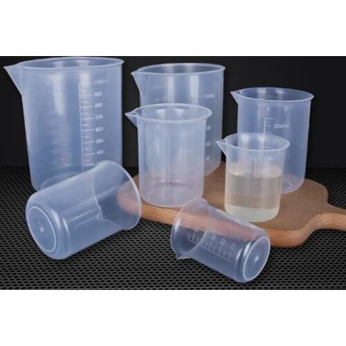 Laboratory Equipment 100/500/1000ml Transparent Plastic Measuring Cup Laboratory Scale Dropper Container Liquid Equipment 1pc