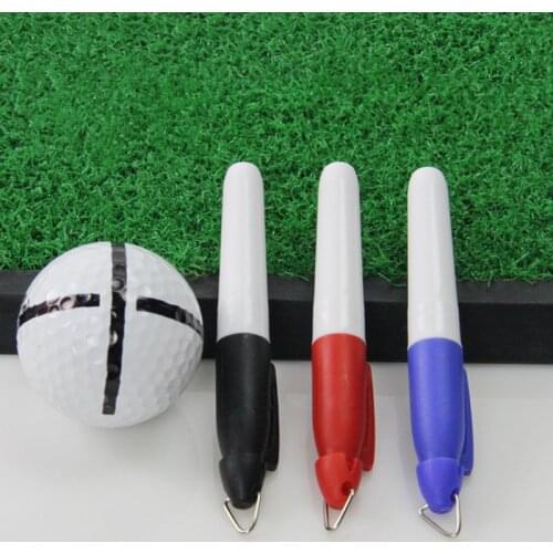 3pcs/lot Golf Ball Liner Markers Pen 3 Color Alignment Drawing Tool Marking Pen Putting Line Alignment Golf Training Accessories