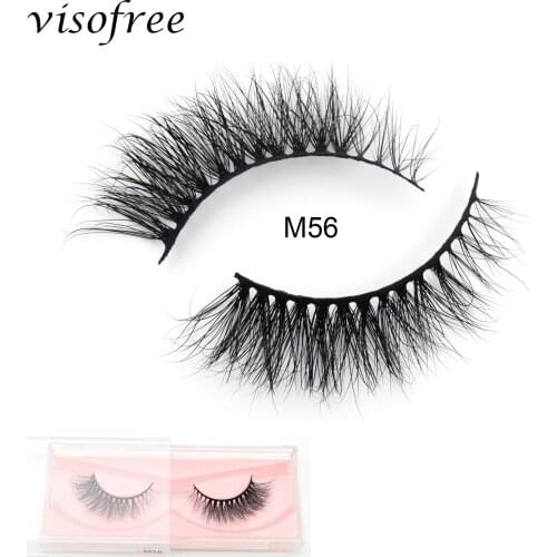 Visofree Mink Eyelashes Natural False Eyelashes Fake Lashes Long Makeup 3D Mink Lashes Extension Eyelash Faux Cils for Beauty 56