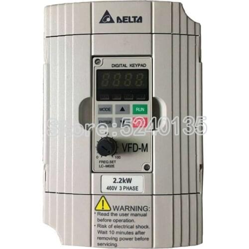 New original Delta VFD-M series ultra low noise mini 3-Phase VFD015M43B 2.2KW 380V inverter