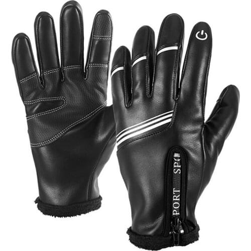 Autumn Winter Riding Thermal Gloves Shock Absorption Skid Proof Windproof Mitten Motorcycle Gloves MTB Bike Accessories