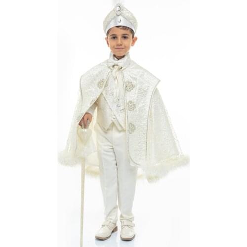 Saray Cape Prince Sunnet Suit Kid Dress 1-14 Age Birthday and party-event costume Child Dress SULTAN