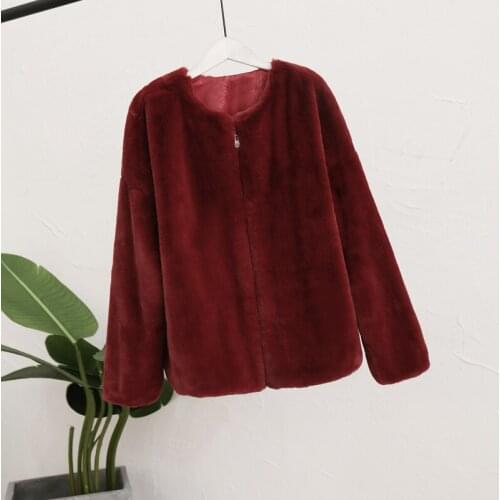 Savabien 2019 Autumn Furry Soft Long Sleeve Slim Faux Fur Coats Vintage Casual Faux Fur Jacket Parka Outerwear Ladies Coats