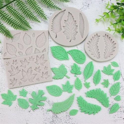 Tree Maple Leaf Mold Silicone Fondant Cake Decorating Tools Chocolate Baking Mould 3D Sugarcraft Resin Clay Homemade Bakeware