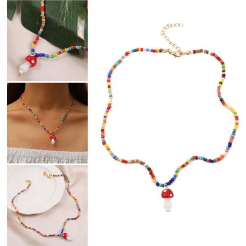 Cute Mushroom Shape Pendant Sweet Fresh Vegetables for Women Girls Daughters