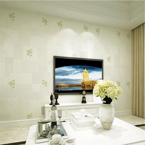 Wellyu Modern garden flowers bronzing saplings non-woven living room bedroom TV background wall restaurant wallpaper