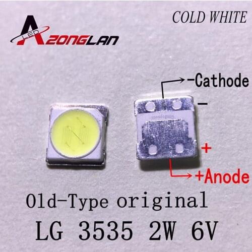 200PCS FOR LCD TV repair LG led TV backlight strip lights with light-emitting diode 3535 SMD LED beads 6V LG 2W Old Type