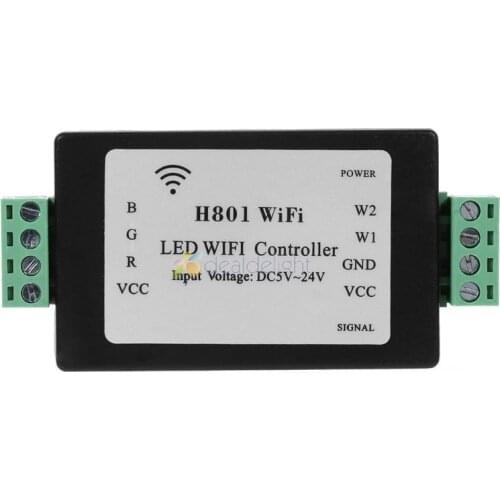 H801 RGBW WiFi LED Controller DC5-24V input;4CH*4A output or RGB RGBW led Strip Light tape