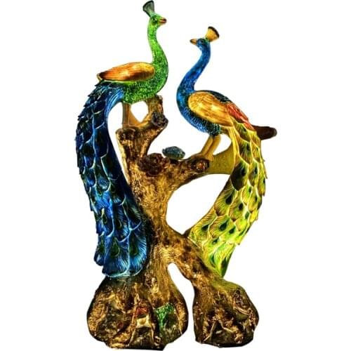 TT Large Outdoor Simulation Peacock FRP Luminous Animal Garden Sculptured Ornaments Park Scenic Spot Courtyard