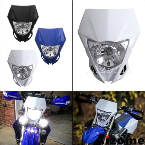 Universal Motorcycle 35W Headlight Fairing For Yamaha WR250F WR450F Kawasaki KLX KX Motocross Head Light Headlamp Dirt Bike