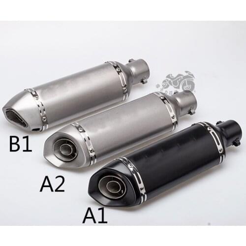 51mm Moto modified motorcycle exhaust pipe oblique small hexagonal stainless steel imitation carbon fiber for R6 R3 600