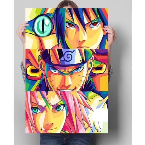 Japanese Anime Naruto Poster Sasuke Naruto Sakura Canvas Painting Wall Decoration Picture Cuadros Living Room Home Decor Mural