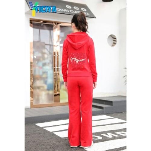 YICIYA 2021 spring and autumn sports leisure suit womens Hooded Sweater micro flared pants two piece set,tracksuit women,met