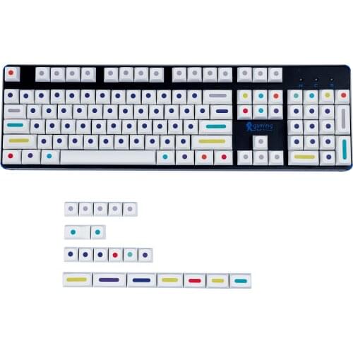 YMDK ZDA Ball Shape Dots Thick PBT Dye-sub Keycap For 61 64 68 96 GK64 ID80 KBD75 Planck Preonic wings Filco Ducky SP64 SP84