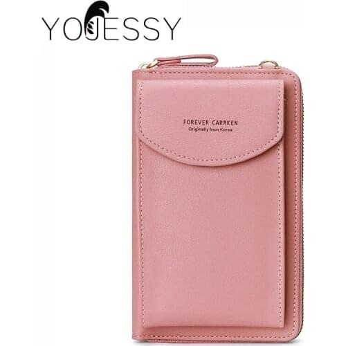 YOJESSY Women Bag Phone Pocket Pu Leather Ladies Crossbody Bags Purse Female Messenger Bag