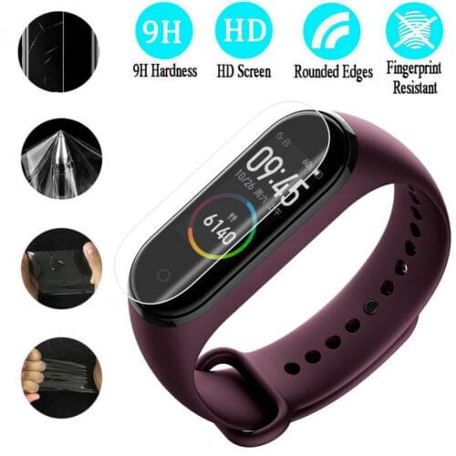 2PCS for Xiaomi Mi Band 4 2 HD Clear LCD Tempered Glass Protective Film Soft Full Cover Soft TPU Screen Protector For Mi band 3