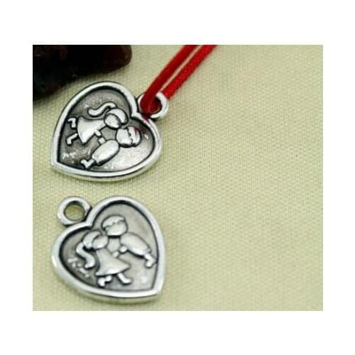 20pcs/lot Tibetan Silver spacer love Loose Bead Spacer Beads Connectors for DIY Jewelry Making bracelet dg4s