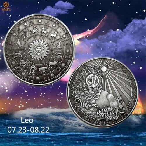 2019 Constellation Mars Leo Bronze Iron Embossed Token Collectible Coin Value Crafts Gifts