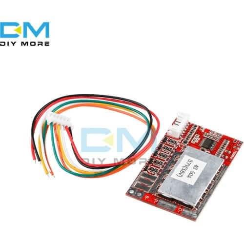 4S 5S 50A BMS Board 3.7V 18650 Lithium Battery Protection Board 3.2V Iron Phosphate LiFePO4 Battery BMS Board with Balance
