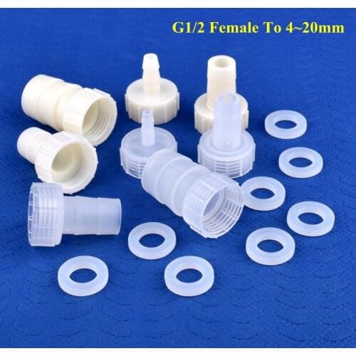 5~200pcs G1/2 Female Thread 4~20mm PP Pagoda Connector Irrigation System Water Pipe Hose Joint Aquarium Tank Air Pump Fittings