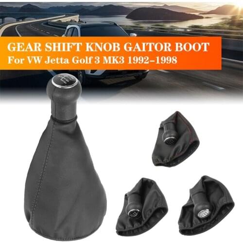 5-speed Car Gear Shift Knob Head With Gear Sleeve Gaiter Boot ABS Gear Shift Knob For Volkswagen Golf MK3 1992-1998 Accessories