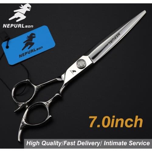7.0 inch 440C imported high-end hairdressing scissors cost-effective super salon scissors convenient and durable