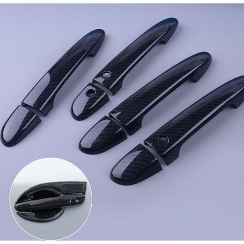 8pcs Exterior Carbon fiber Door Handle Trim Cover Molding Fit For Mazda CX-5 2013 2014 2015 2016 2017 Left Hand Drive