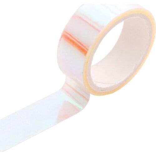 Glitter Rainbow Laser Washi Tape Stationery Scrapbooking Decorative Adhesive Tapes DIY Masking Tape C7AA