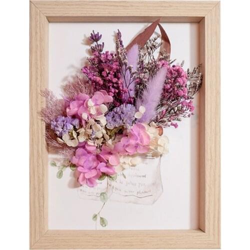 New Wood Picture Frames Dried Flower Frame Real Dried Flower Dry Plants Material for Making Craft DIY Accessories Home Decor