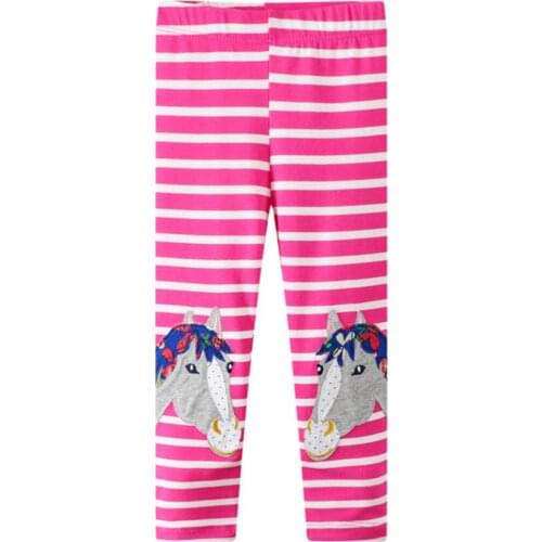 Jumping Meters Spring Autumn Unicorn Girls Stripe Leggings Pants 2020 New Arrival Skinny Trousers for Baby Clothes