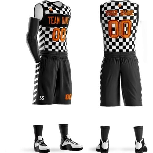 Customized team mens youth basketball set jerseys design shirts quick dry sport wear