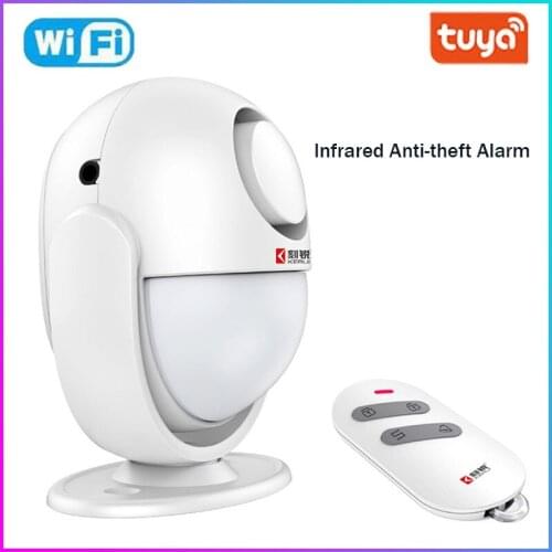 Tuya Smart Home Wifi Infrared Anti-theft Alarm Remote Control Smart Life Alarm System 360° PIR Motion Sensor Home Burglar Alarm
