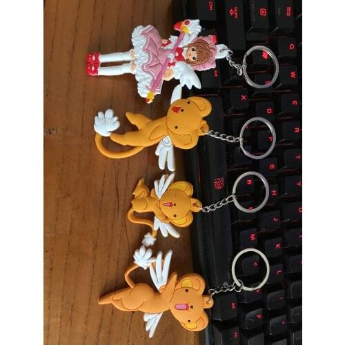 Cardcaptor Fashion Anime Key Chain PVC Figure Keyring Cartoon Keychain Keyholder Birthday Gifts Unisex NEW