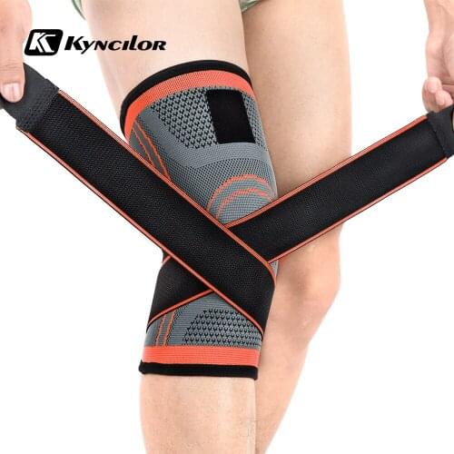 Kyncilor Knee Support Elastic Compression Kneepad Patella Protect Knee Pads Kneepad Safety Guard Strap For Volleyball Running