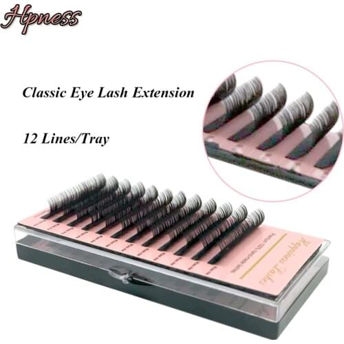 Mink Eye Lash Extension Soft Korea Silk Lashes 12 Lines/Tray Premium Classic Lashes For Eyelash Extension Studio