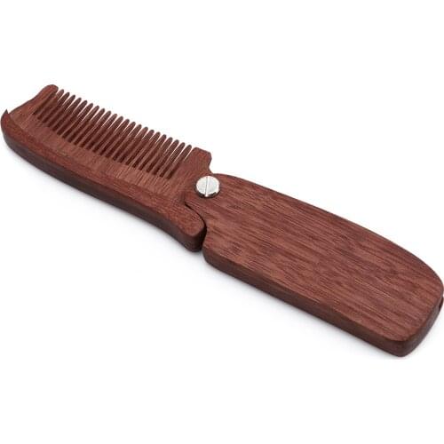 1PC New Arrivals Mens Womens Handmade Folding Pocket Clip Hair Moustache Beard Comb Pennello Da Barba High Quality