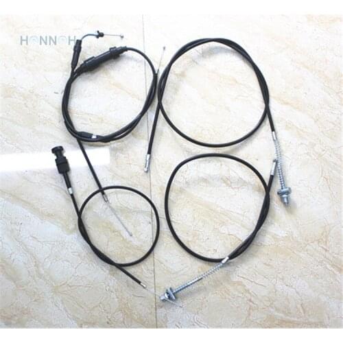 NEW PW50 Front brake cable + Rear brake cable + Throttle cable + Choke cable for Yamaha PW50 dirt bike motorcycle sets 4pcs/set