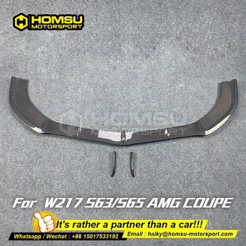 3 PCS/SET Carbon Fiber Front Bumper Front Lip Fit For mercedez bens S Coupe W217 S63 S65 amg Carbon fiber Front Bumper Front Lip